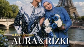 Resepsi Pernikahan Aura dan Rizki Berlangsung Meriah, Ratusan Tamu Undangan Doakan Kedua Mempelai Semoga Menjadi Keluarga Yang Sakinah Mawaddah Warahmah