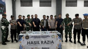 Rutan Kabanjahe Bersinergi dengan APH, Razia Gabungan Pastikan Rutan Bersih dari HP dan Narkoba