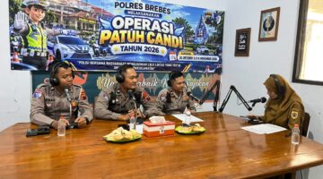Satlantas Polres Brebes Gandeng Radio Singosari FM, Sosialisasikan Operasi Patuh Candi 2026