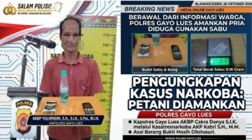 Berawal dari Informasi Warga, Polres Gayo Lues Amankan Pria Diduga Gunakan Sabu”