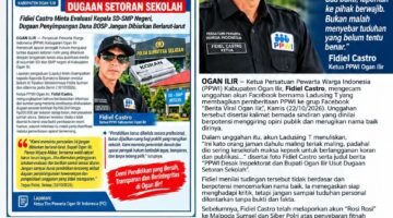 PPWI Ogan Ilir Kecam Akun Ladusing T, Diduga Sebarkan Tudingan Tanpa Bukti